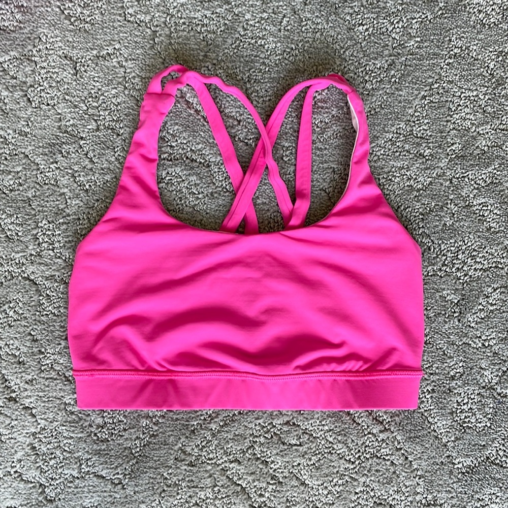 Barbie pink Lululemon bra top size 4